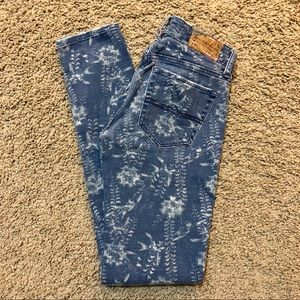 Ralph Lauren Vintage Floral Print Skinny Jeans